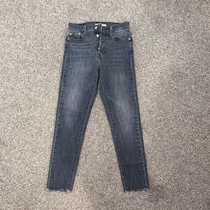 Levi's washed black wedgie skinny